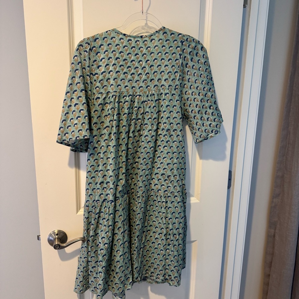 Emerson Fry Amelia Button Mini Dress Crescent Flower Kashmir Cotton | XS / S - Picture 7 of 8